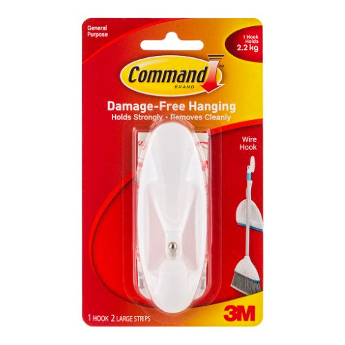 3M Command Hook 17069 Large White Wire