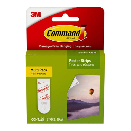 3M Command Strips Poster 17024-48ES Small White Value Pk/48