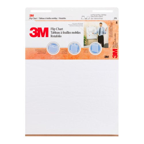 3M 3M Flip Chart 570 White  635 x 762mm- (Set of 2)