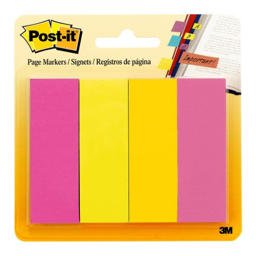 3M Post-it Pagemarkers 671-4AU Jaipur Collection 25x76mm 100 sheet pads Pkt/4