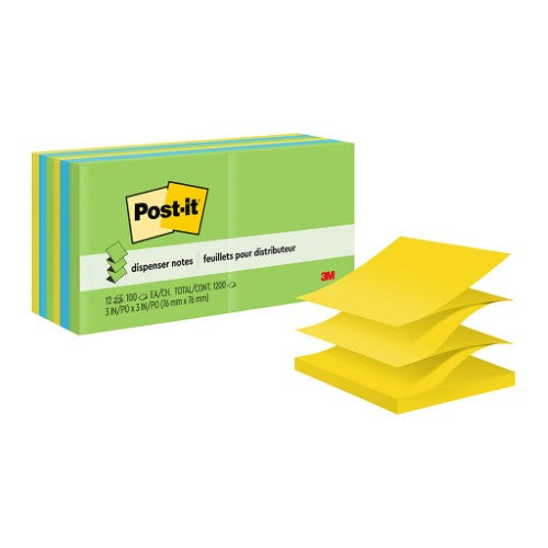 3M Post-it Pop Up Note Refill R330-AU Jaipur 76x76mm 100 sheet pads Pkt/12