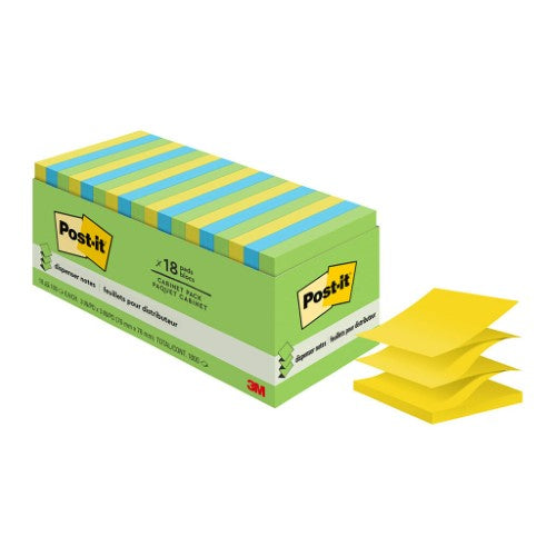 3M Post-It Pop Up Note Cabinet Pack R330-18AUCP Jaipur 76X76mm Pkt/18