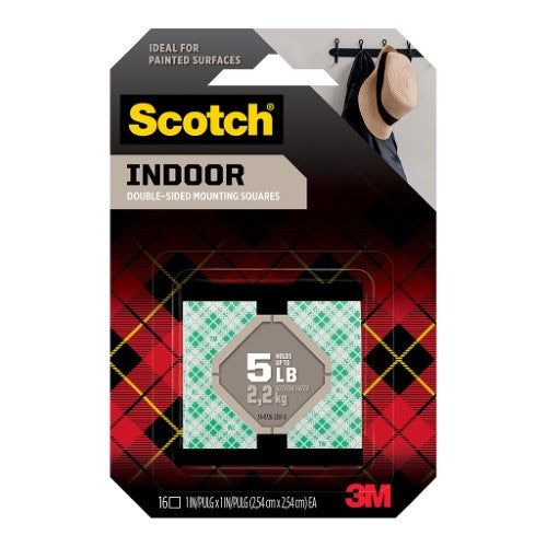 3M Scotch Mounting Squares 111/DC Indoor Permanent 25mm Pk/16