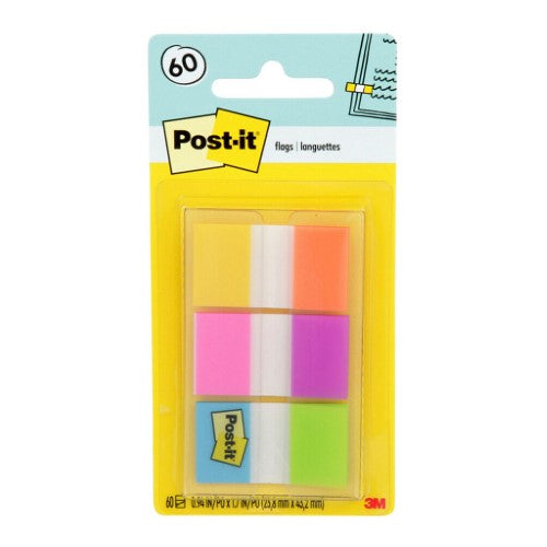 3M Post-it Flags 680-EG-ALT Alternating Colours 25mm  Pkt/60