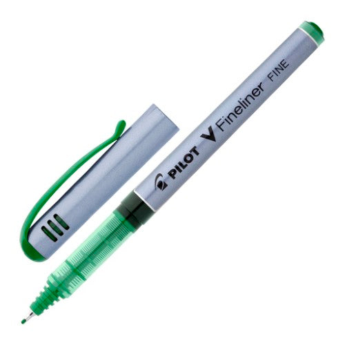 Pilot V-Fineliner Green 0.5mm - (Set of 12)