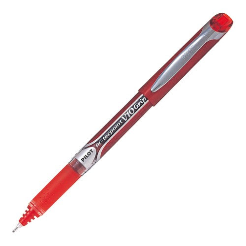 Pilot Hi-Tec V10 Grip Medium Red - (Set of 12)