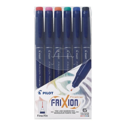 Pilot Frixion Fineliner Erasable Asstd. Pack 6 (SW-FF-S6)