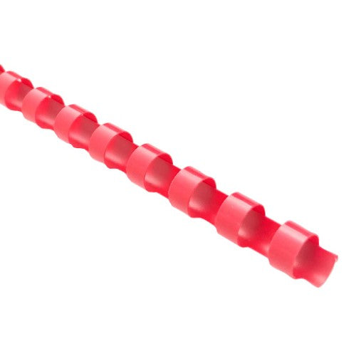 Icon Binding Plastic Coil 21 Ring 6mm Red (Box of 100)