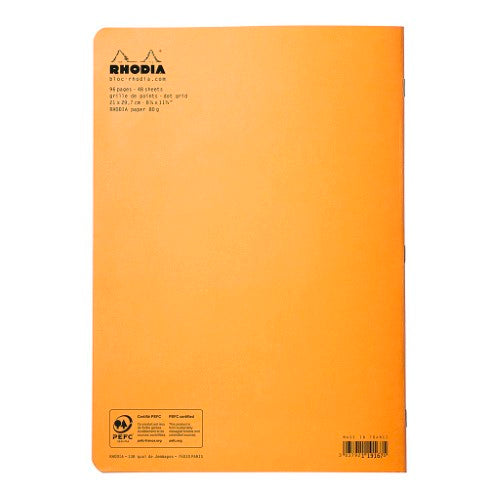 Rhodia Classic Notebook Stapled A4 Dot Orange