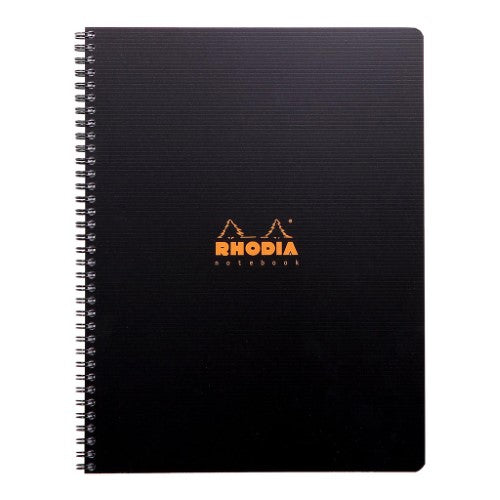 Rhodiactive Notebook Spiral A4+ Lined Black