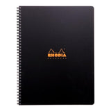 Rhodiactive Notebook Spiral A4+ Lined Black