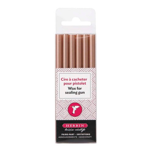 Herbin Wax Gun Sticks Rose Gold, Pack of 6