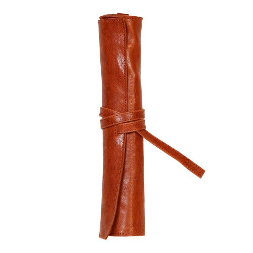 Flying Spirit Pencil Case Roll Cognac