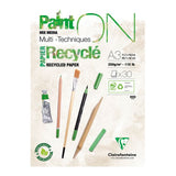 PaintON Recycled Paper Pad White A3 30sh