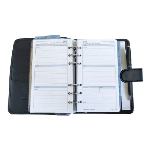 Debden Personal Dayplanner with Snap Closure Black