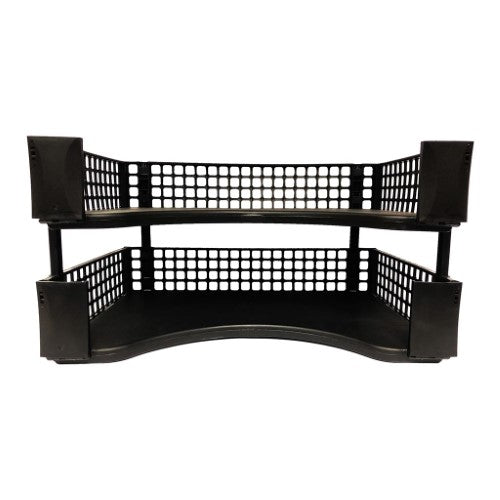 OSC Document Tray Stackable Black Pack 2