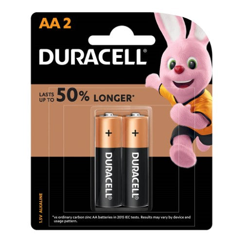 Duracell Coppertop Alkaline AA Battery Pack of 2