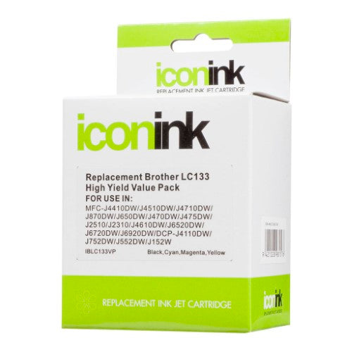 Icon Compatible with Brother LC133 BCMY Ink Value Pack