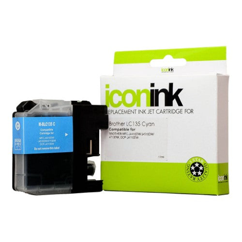 Icon Compatible with Brother LC135 Cyan Ink Cartridge