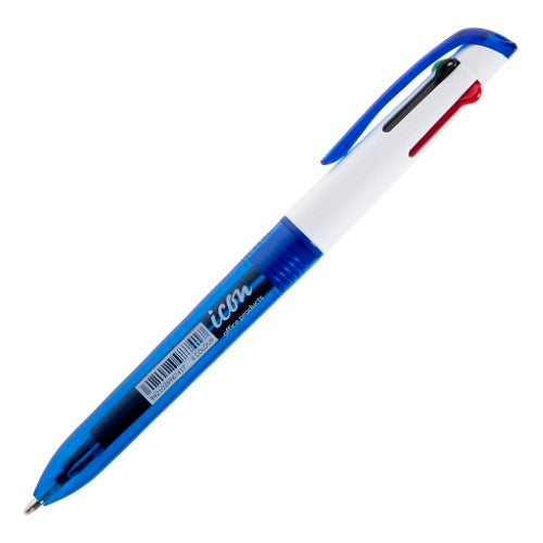 Icon Ballpoint 4 Colour Pen (Pack of 12)