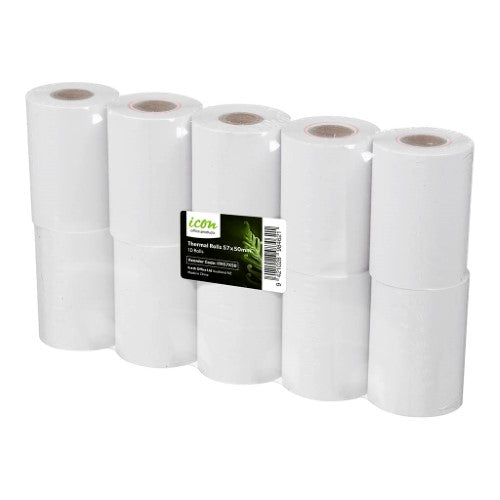 Icon Thermal Rolls 57x50mm - Pack of 10