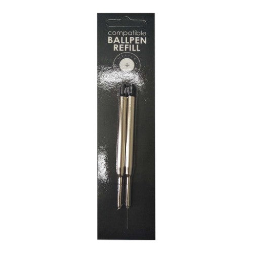 GBP Compatible Parker Ballpoint Refill Black Pack 2