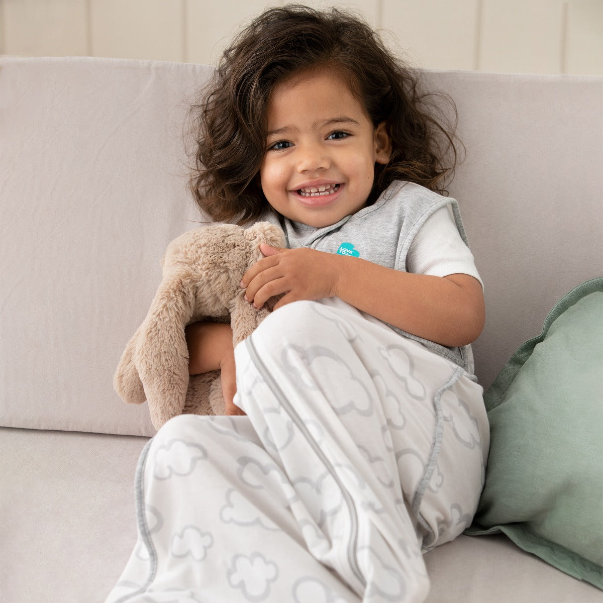 Love to Dream Sleep Bag Organic Lite 0.2 TOG - Clouds Grey - 6-18m