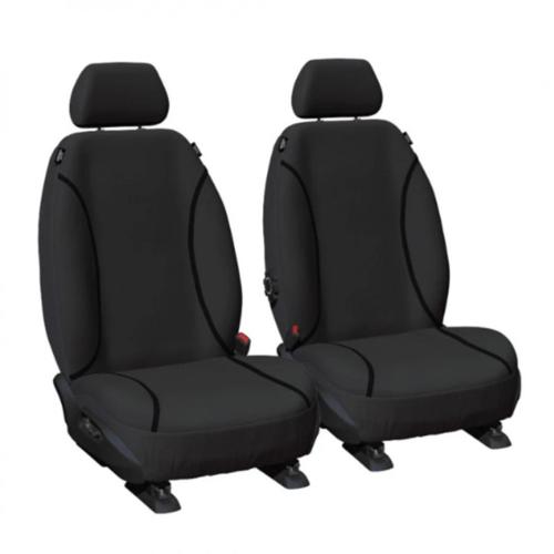 CANVAS FRONT SEAT COVERS PAIR BLACK MITSU TRITON  2015-CURRENT - TRADIES