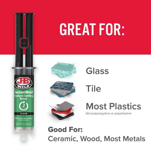 INSTANT WELD CLEAR INSTANT SETTING EPOXY 25ML - JB WELD