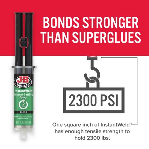 INSTANT WELD CLEAR INSTANT SETTING EPOXY 25ML - JB WELD