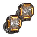 9IN EX2B BLACKOUT EDITION (PAIR) AMBER/WHITE POS LIGHTS - NARVA
