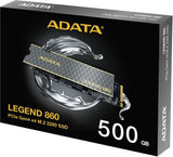ADATA Legend 860 PCIe4 M.2 2280 QLC SSD 500GB 5yr wty