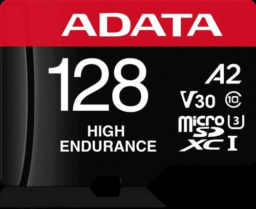 ADATA High Endurance microSDXC UHS-I U3 A2 V30 Card with Adapter 128GB