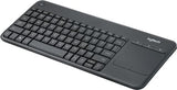 Logitech K400 Plus Wireless Keyboard with Touch Pad Black