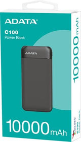 ADATA C100 USB Type-C + Type-A 10000mAh Powerbank - Black