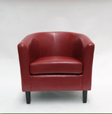 Tub Chair - Makers PU (Dark Red)