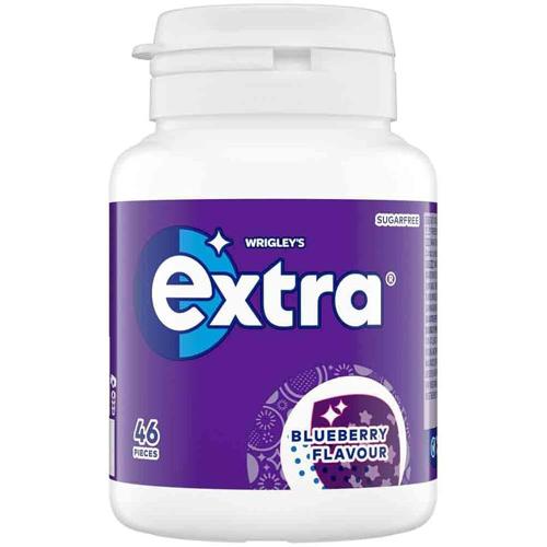 Sugar Free Chewing Gum Blueberry 64g Extra Bottle Pack of 6