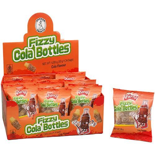 Fizzy Cola Gummy Candy 50g Dragon Pack of 24