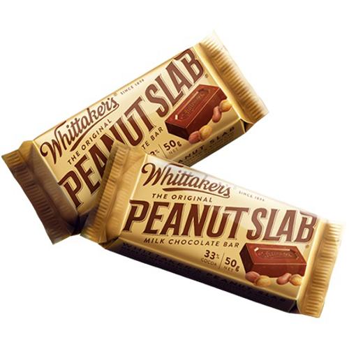 Milk Chocolate Peanut Slab 50g Whittaker's Pack of 50