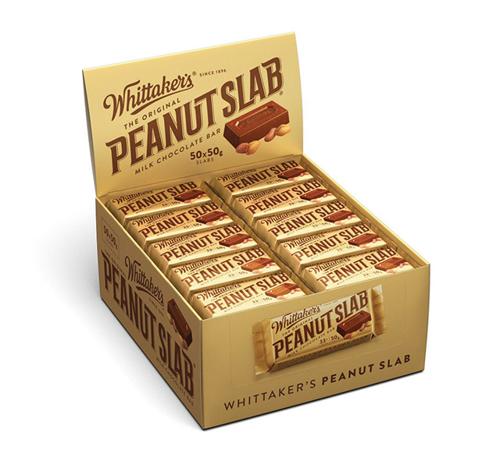Milk Chocolate Peanut Slab 50g Whittaker's Pack of 50
