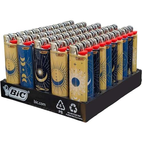 Disposable Lighter Moon Design BIC Pack of 50