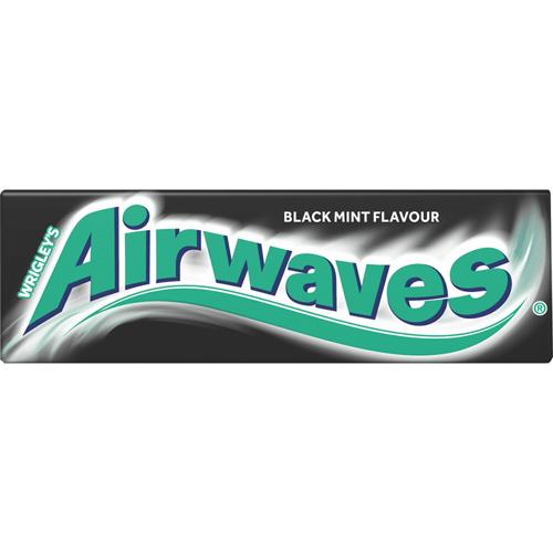 Chewing Gum Black Mint 14g Wrigley's Airwaves Pack of 30