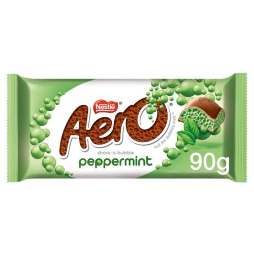 Peppermint Bubbly Chocolate Bar 90g Nestle Aero Pack of 15
