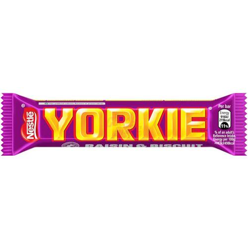 Milk Chocolate Raisin & Biscuit Bar 44g Nestle Yorkie Pack of 24
