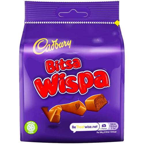 Milk Chocolate Bitsa Wispa Sharing Bag 85g Cadbury Pack of 10