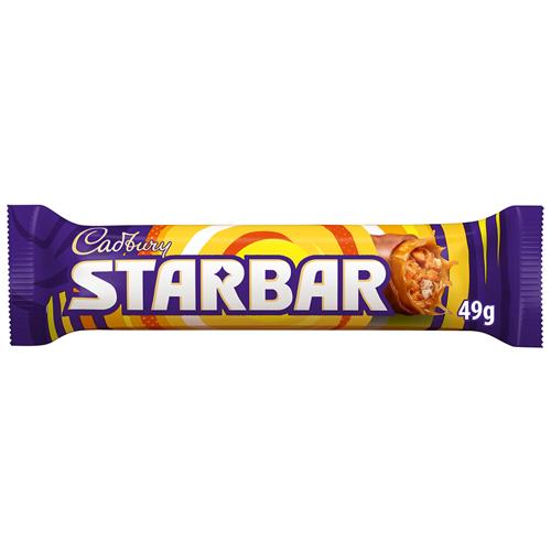 Chocolate Caramel Peanut Bar 49g Cadbury Starbar Pack of 32