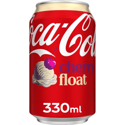 Cherry Float Cola Drink 330ml Coke Pack of 24
