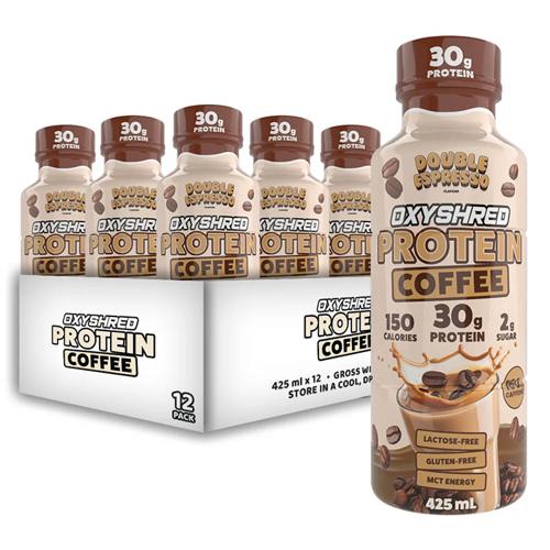 Protein Shake Double Espresso 425ml OxyShred Protein Lean Pack of 12