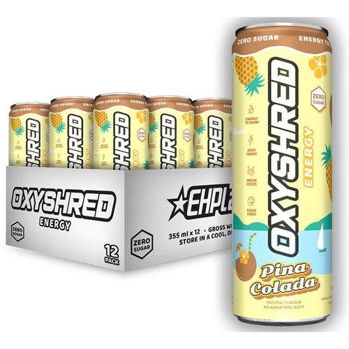 Energy Drink Pina Colada 355ml OxyShred Pack of 12