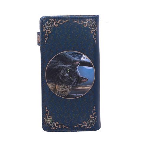 Lisa Parker A Brush With Magick Cat Purse Navy 18.5cm - Nemesis Now